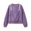 Women's Fashionable Solid Color Long Sleeved Casual Pullover Sweatshirt Top
