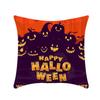 Halloween Throw Pillow Cover Linen Print Halloween Home Decor Cushion Cover Sofa Cushion Back Cushion