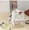 Schoolbag Japanese ins new high-value fresh and sweet candy color cute kitten backpack girl light backpack