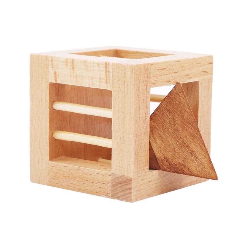 

Wooden Game 3D Unlock Brain Teasers Cage Apart Triangle Luban Lock Educational Intellectual Toys Juegos De Ingenio Y Logica
