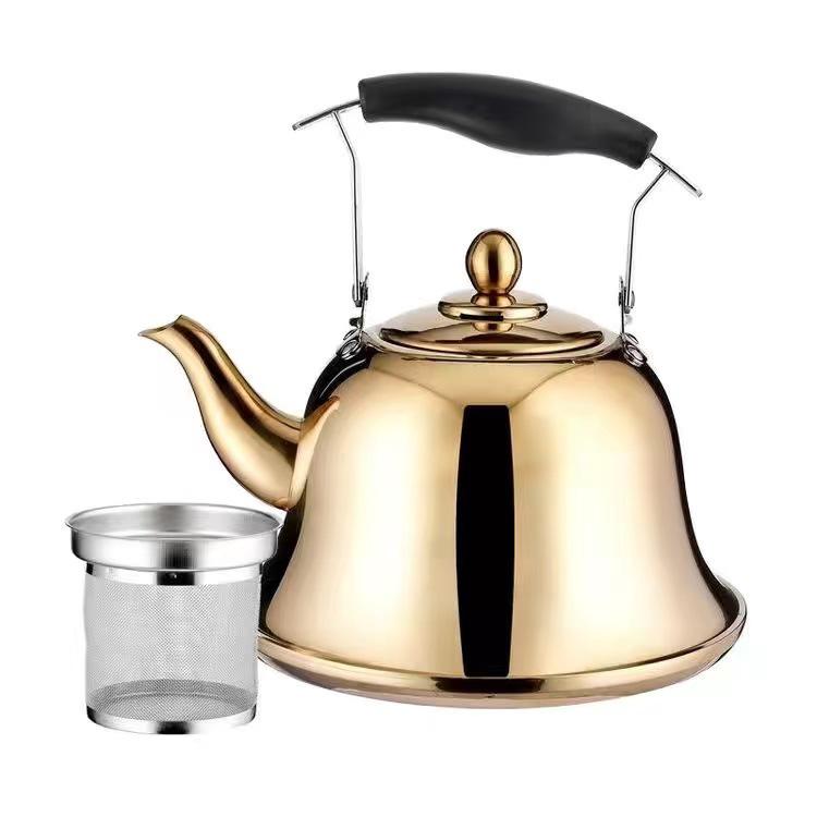 Commercial Stainless Steel Whistling Kettle for Tea & Soup Refill in Restaurants & Homes