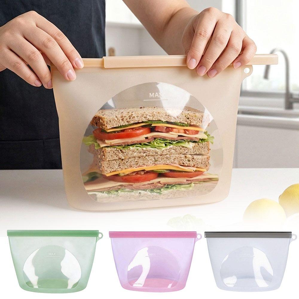 Moisture-proof Refrigerator Food Storage Bag Silicone Fruit Freezer Seal Bag for Kitchen