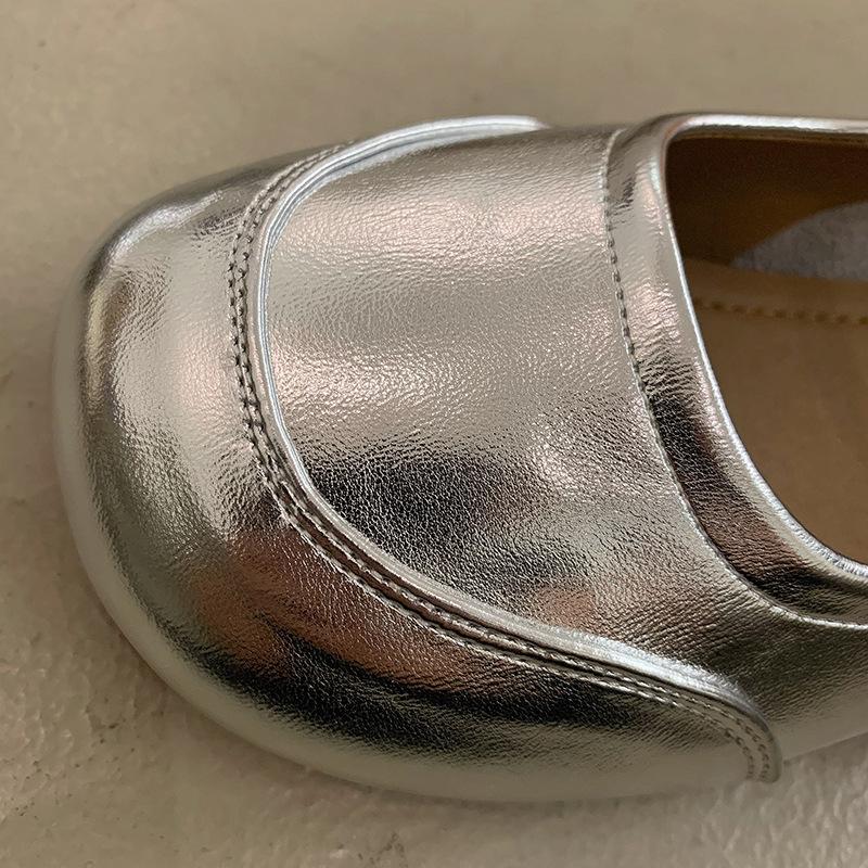 2025 autumn new fashion light mouth outer wear flat-soled single shoes soft-soled fairy with skirt casual Mary Jane shoes girl