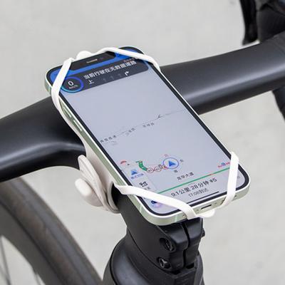 Bicycle Silicone Phone Holder Handlebar Mount Adjustable Anti-slip Shockproof Universal Cycling Mountain Road Bike Mobile Cell Phone Mount Band