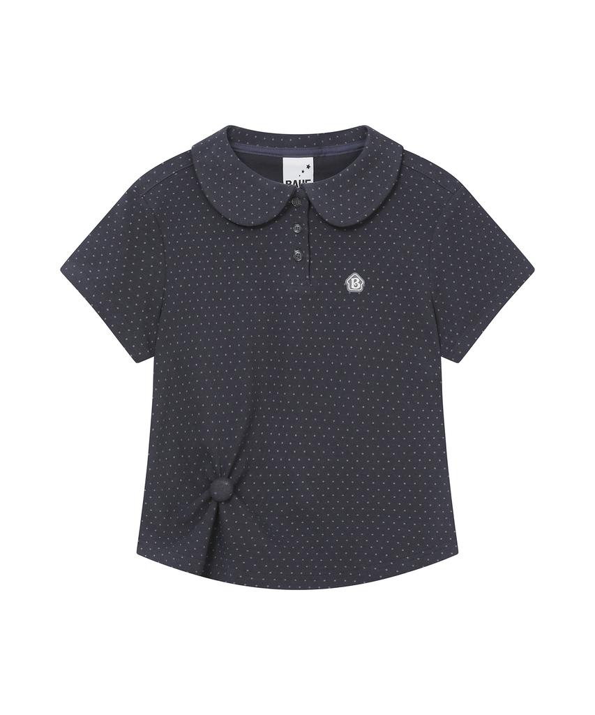 BAUF Round Collar T-Shirt [Dot Charcoal]