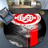 Intercontinental Football Crest Round Rug for Livingroom,Bedroom, Palyroom, Chair Rug, Area rug, Circle Carpet, Large Size Fan Christmas gift