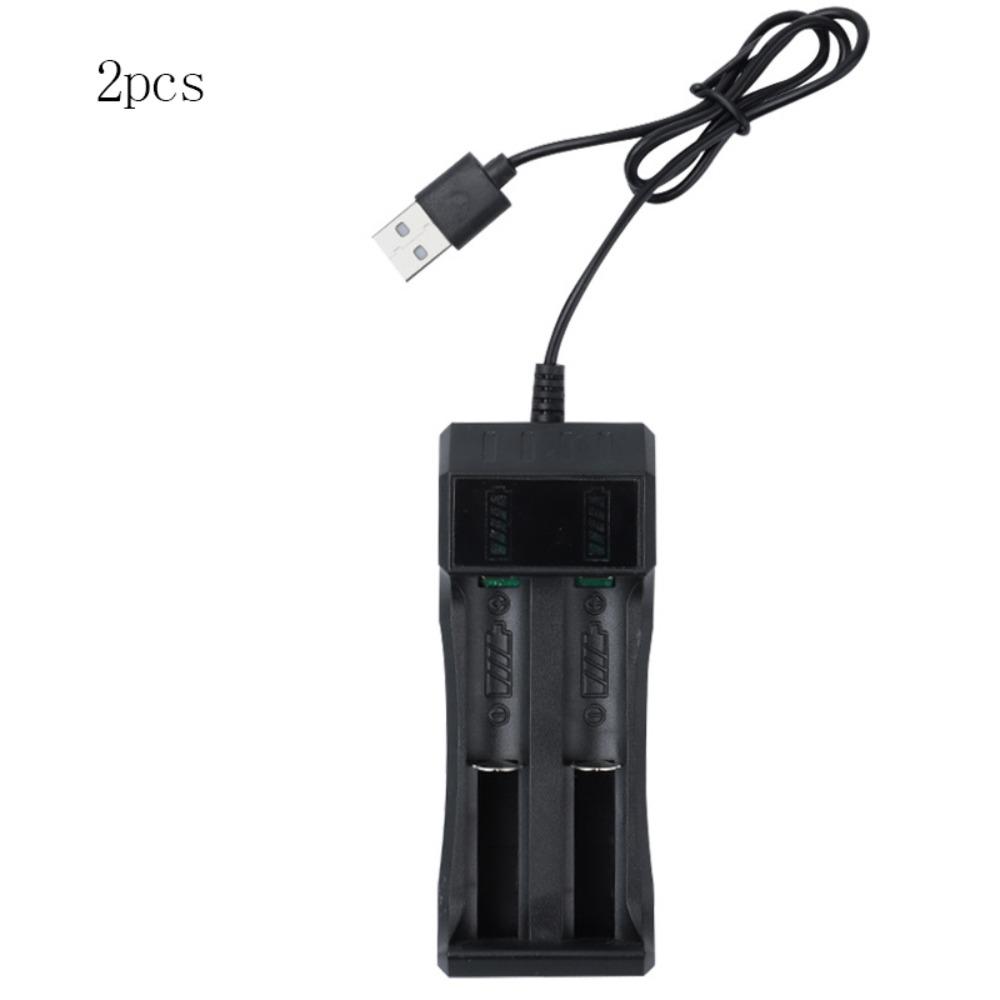 

2 шт. 2 слота для аккумуляторов USB-зарядное устройство Быстрая зарядка Зарядное устройство для перезаряжаемых литиевых аккумуляторов Фонарик