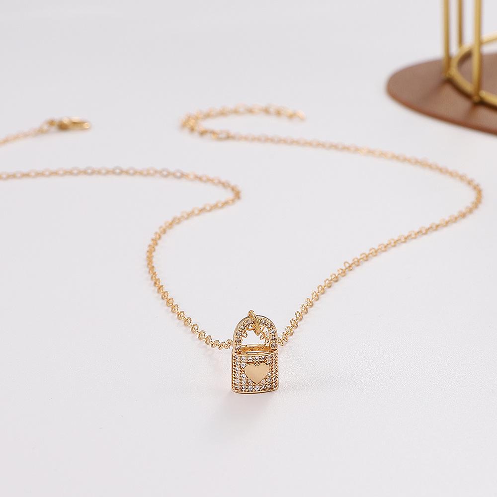 European & American Punk Style Multi-Layer Necklace with Lock Pendant