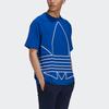 Adidas Originals Trefoil Logo Print Sports Crew Neck Short Sleeve T-Shirt Men Tops Blue GE6231