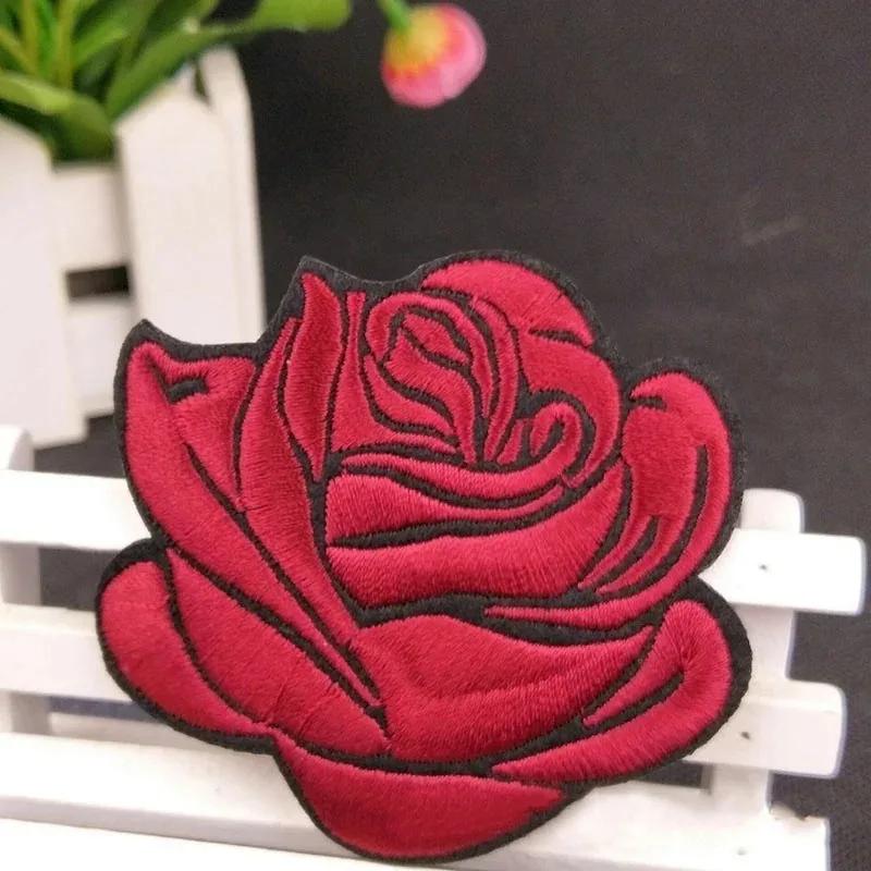 5Pcs Roses Decals Iron Cloth Patch Patch Decoration Flowers Clothing Accessory Pretty Design Flower Suitable Wedding Hotel Decor