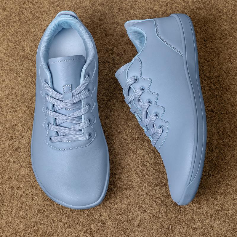 Wide Toe Walking Flats Fashion Business Casual Shoes Waterproof PU Leather Gym Fitness Sneakers