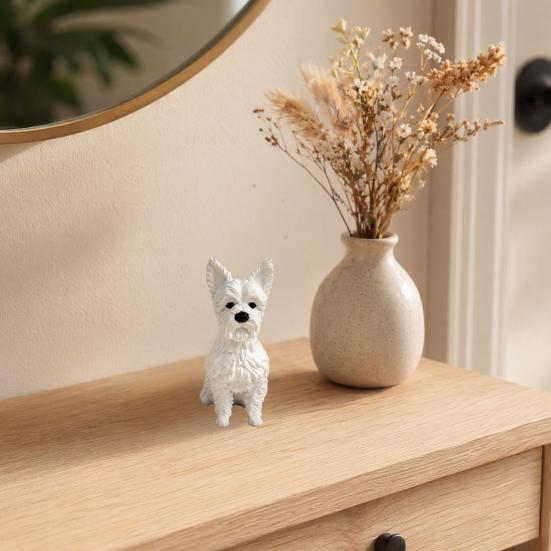 Hunting Dog Statue, Realistic Cute Puppy Figurine for Desk Shelf Decor, 3D Printed Craft Ornament for Home Office, Pet Lover Gift