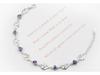 Weihua Women's Silver-Plated Double Heart Amethyst Bracelet - Korean Style Jewelry.