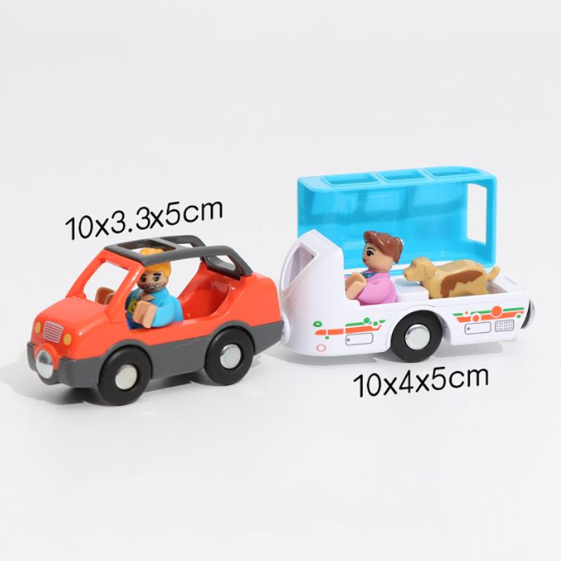 New Multifunctional Magnetic Car Ambulance Police Car Compatible with Thomas Wooden Track Train Toys For Kids