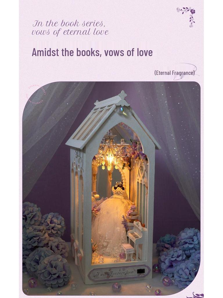 Tianyu TC21 Eternal Fragrance DIY Miniature House Bookend - Creative Handmade Assembly Model for Qixi Birthday Gift