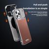 Luxury Leather Metal Aluminum Alloy Phone Case For iPhone 16 Pro Max 15 14 13 Magnetic Aromatherapy Frameless Protective Cover