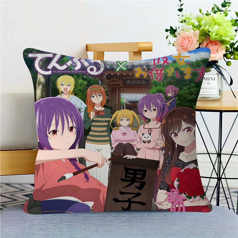 Anime Rent-A-Girlfriend Pillowcase Toon Gift Cushion Cover Bedroom Home Sofa Chair Seat Decor Pillow Case
