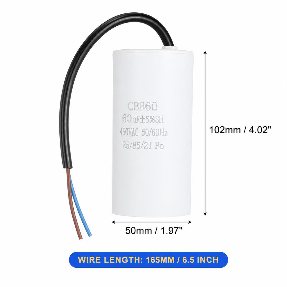 450V CBB60 Capacitor 50/60Hz Water Pump Capacitor Durable Start Capacitor
