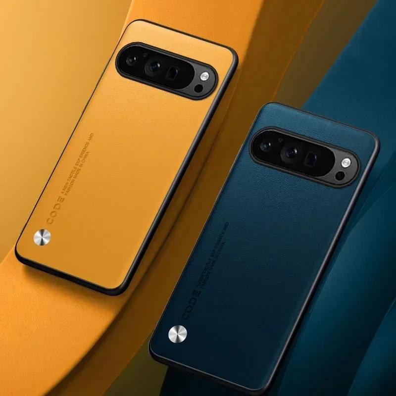 Business Leather Texture Ultra Slim Soft Phone Case For Google Pixel10 9 8 Pro XL Shockproof Solid Color Skin Feel Protect Cover