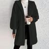 Women's Fashion Solid Color Long Sleeve Hooded Loose Fleece Jacket