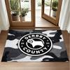 Derby County Football Design Crystal Velvet Rug Soft Decorative Mat for Bedroom Entrance
