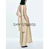 Summer New Women clothes Bowknot Decoration V-neck Sleeveless Thin Scarf with Silk Satin Texture Dress 8033331