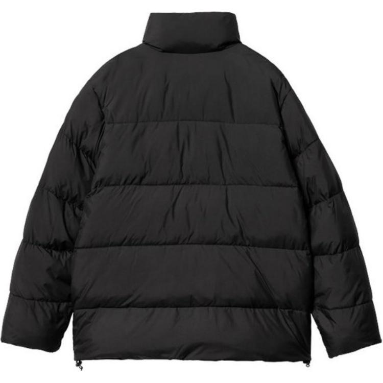 Carhartt WIP Solid Color Stand Collar Zip Long Sleeve Jacket Men Jackets Black I032262-1SJ-XX