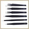 6Pcs Anti-static ESD Stainless Steel Tweezers Maintenance Tool Industrial Precision Curved Straight Tweezers Repair Tools Set