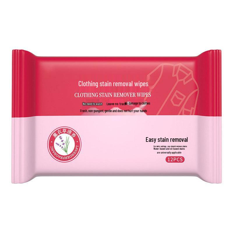 

Gentle Waterless Clothing Stain Remover Wipes – Portable, Oil-Removing, Safe for White Shirts