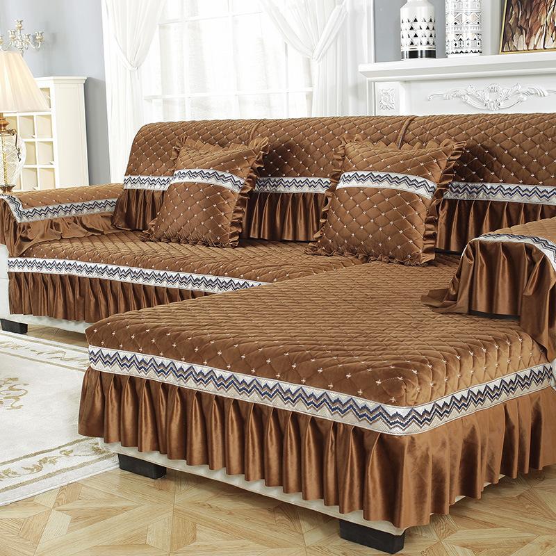 Europeisk stil Stoff Sofapute Fire sesonger Generelt Sklisikker Enkel Moderne Stue Husholdningssofatrekk Dekorer 1 stk.