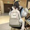 Lightweight Large Capacity Student Schoolbag Women Color Block Backpack