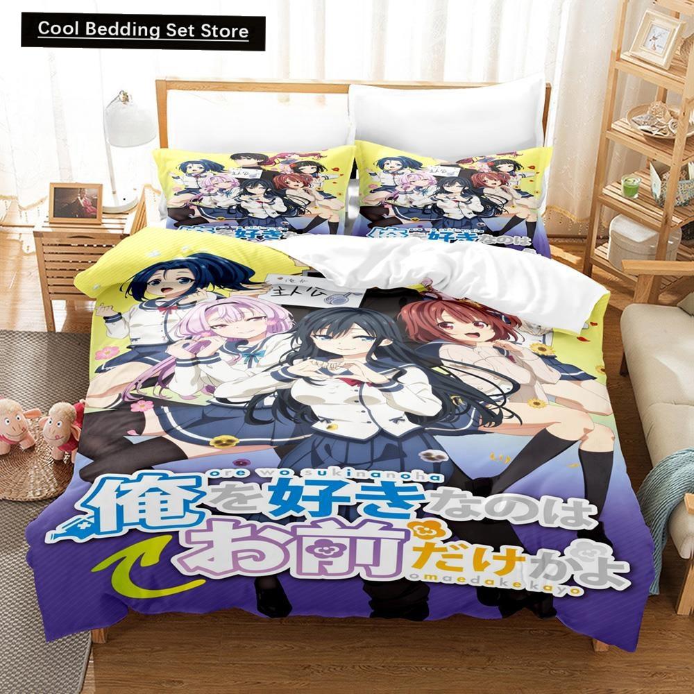 Anime Ore O Suki Nano Wa Omae Dake Kayo Bedding Set Single Twin Full Queen King Size Bed Set Adult Kid Bedroom Duvetcover Sets
