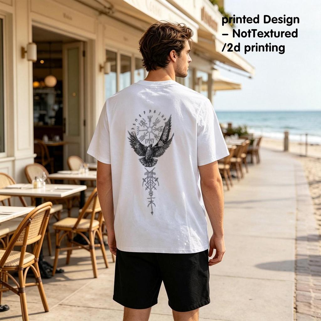 Men's Day of the Dead Graphic T-Shirt - Relaxed Fit, Breathable 2D Print with Fun Creative Pattern, Casual Short Sleeve Tees for Everyday Outdoor Wear