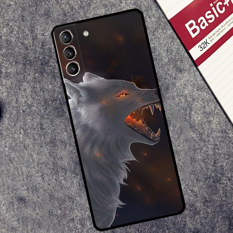 Wolf Art Case For Samsung Galaxy S25 S26 Ultra S20 S21 S22 S23 S10 Plus S25 FE S24 Ultra Cover Coque