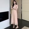 2026 Summer New Maternity Fairy Dress: Simple Round Neck, Loose Fit with Slimming Belt
