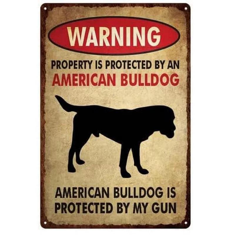 Uwaga na psy Metalowe znaki Plakaty ścienne Tabliczka Znak ostrzegawczy Dekoracja Vintage Malarstwo żelazne do domu Kawiarni Ogrodu Klubu Baru