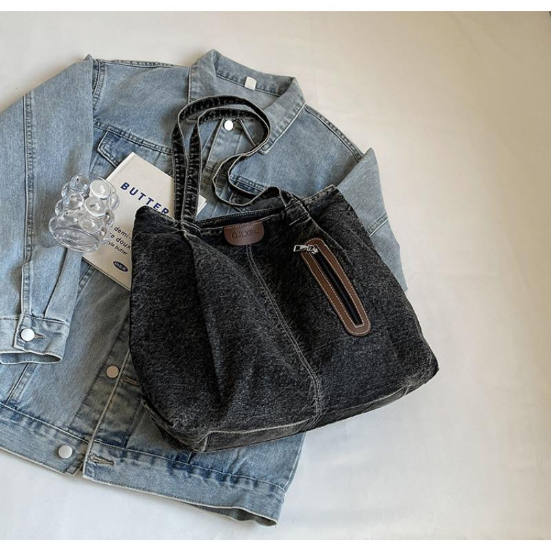 Casual Large-capacity Denim Tote Bag Versatile Shoulder Bag