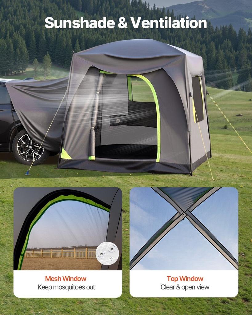SUV Camping Tent Outdoor SUV Tent with Rainfly Waterproof for 5-8 Person