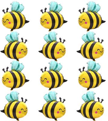 Cobalt Planet Bee Balloons (12-Pack), 53cm X 62cm, Aluminum, for Birthday Parties (12 Bees)
