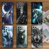 Wolf Moon Animal Soft Phone Case for Samsung Galaxy S26 S25 Edge S24 Ultra S23 Plus S22 S21 FE S20 Black Cover Back Shell