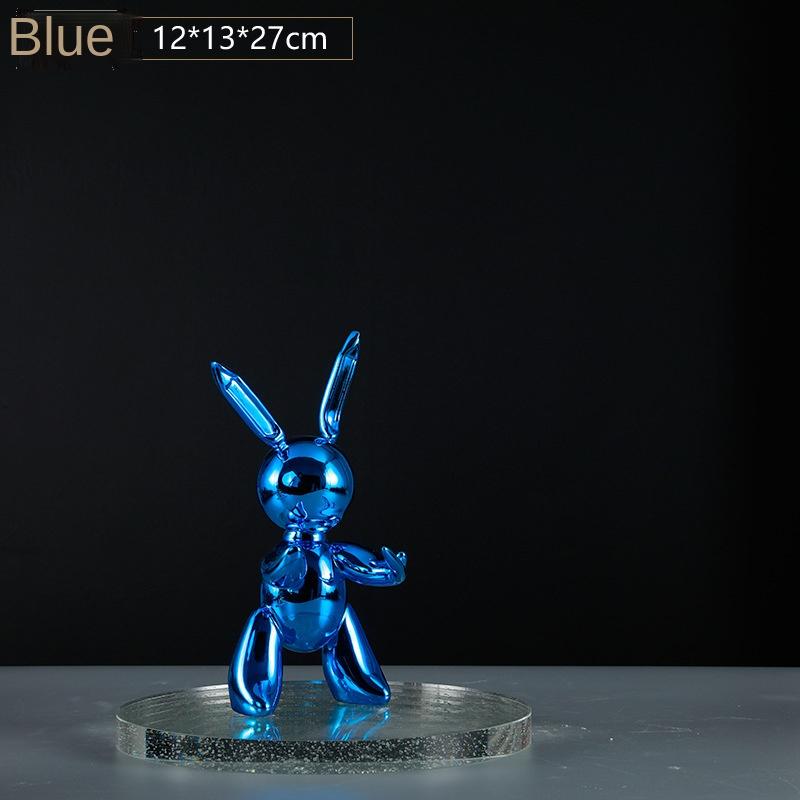 

Милая статуэтка кролика из воздушных шаров, скульптура из смолы, фигурки животных, домашний декор, современные скандинавские аксессуары для украшения дома для гостиной