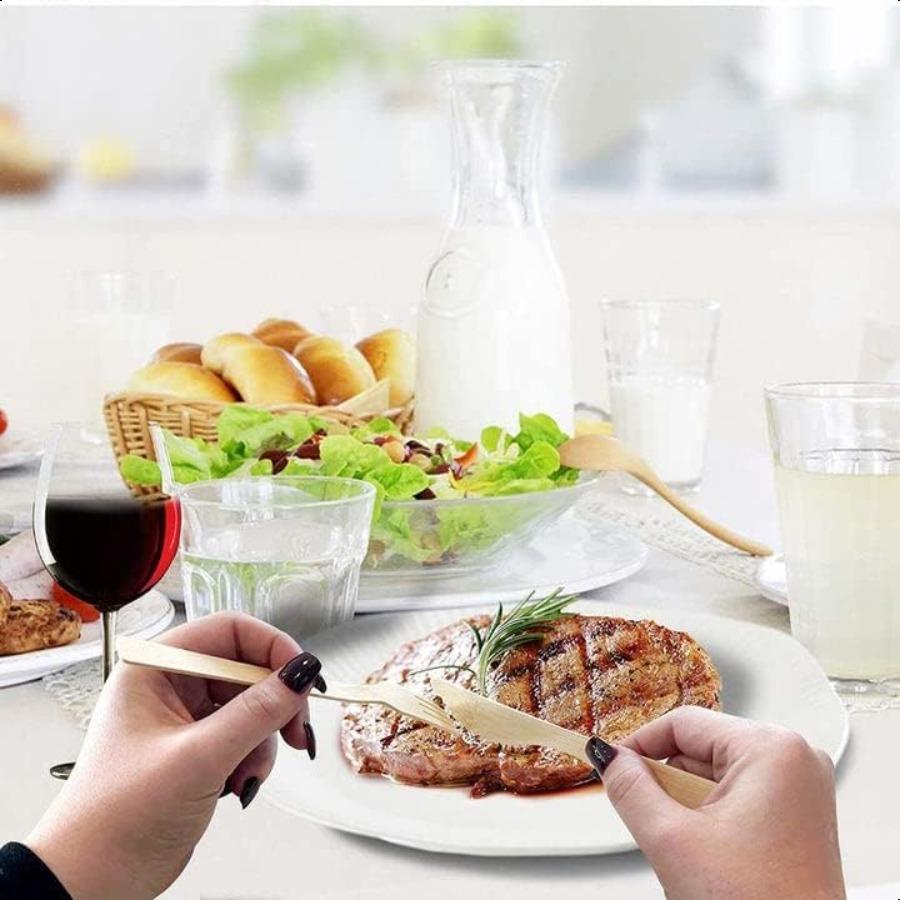 

Бамбуковая посуда Натуральные одноразовые деревянные столовые приборы для вечеринки, еды, кемпинга, пикника, свадьбы, дня рождения, компостируемые столовые приборы 8 ложек United States