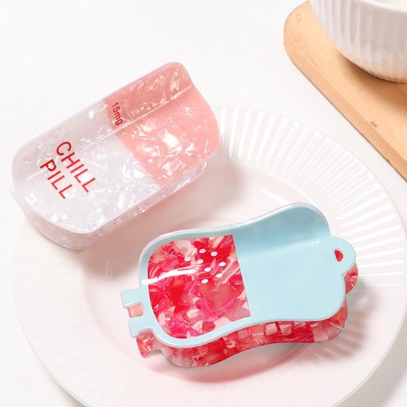 Cartoon Shark Hair Clip Cute PVC Jaw Claw Clip For Women Strong Hold Hairpins Hair Accessory For Daily Use And Parties