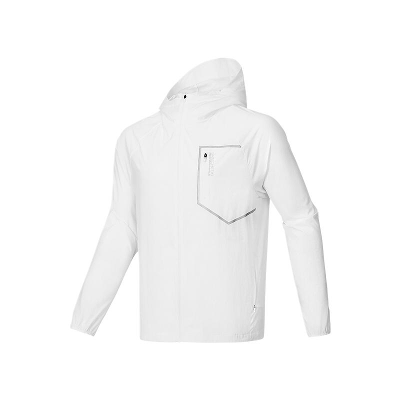 Skechers Comfortable Versatile Fashion Solid Color Jacket Men Jacket Bright-White P225M065-0019