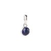 Water Drop Synthetic Sapphire Pendant Unisex Pendant Silver Blue 390396SSA