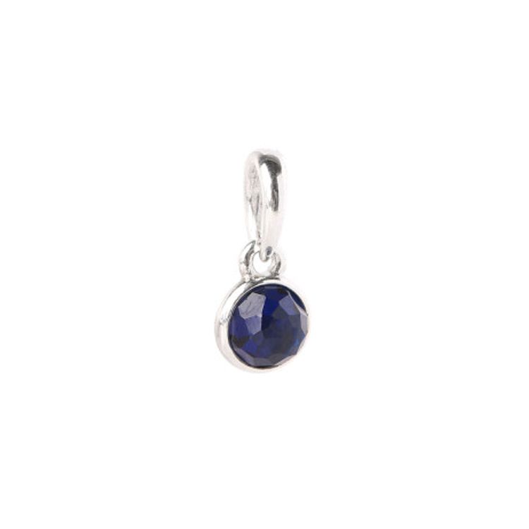 Pandora Water Drop Synthetic Sapphire Pendant Unisex pendant Silver Blue 390396SSA Blue/Silver,F