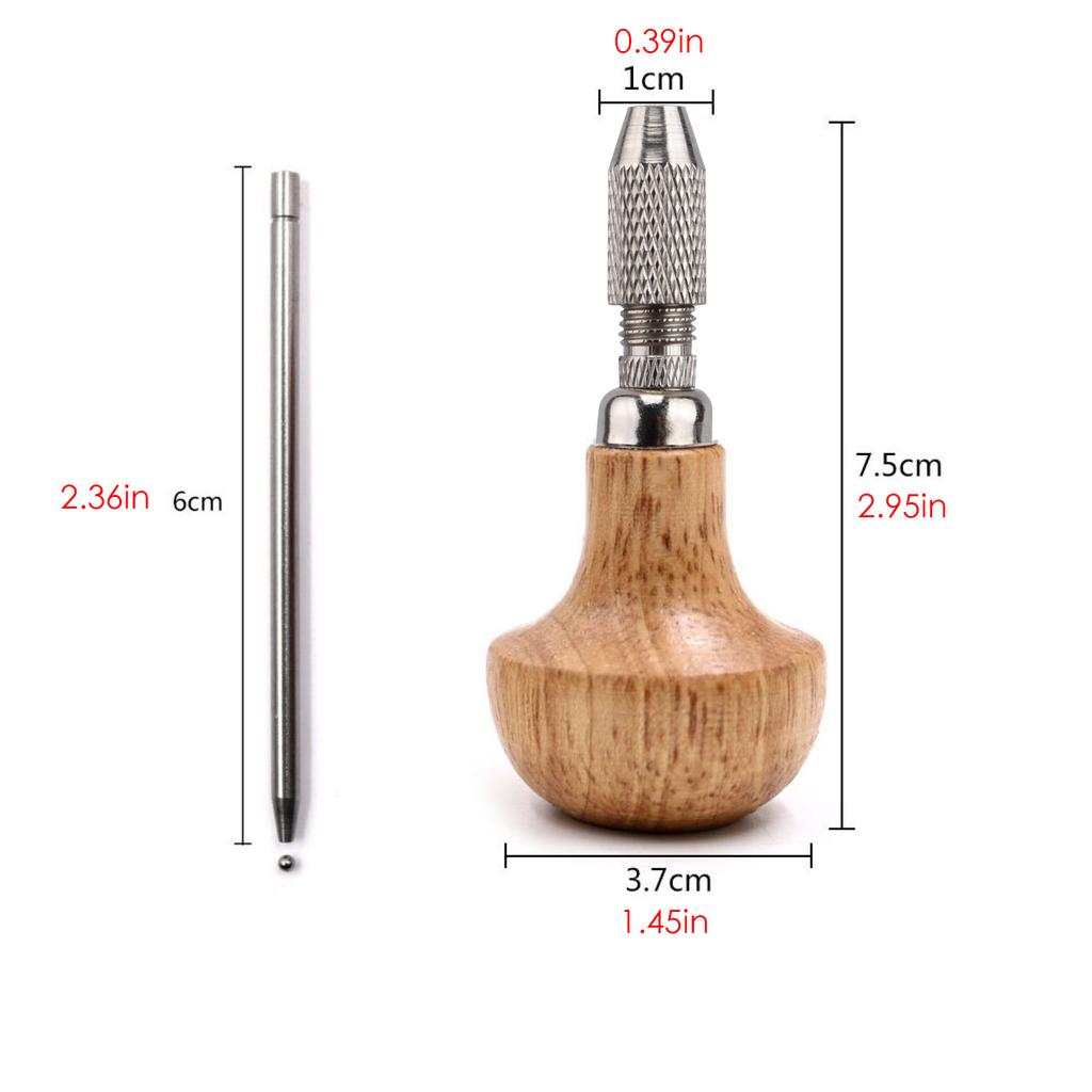 Beading Tool Jewelry Milgrain Tool Set Milgraining Wheels Wooden Handle Vise Stone Setting Milgrain Edges for Jewelry