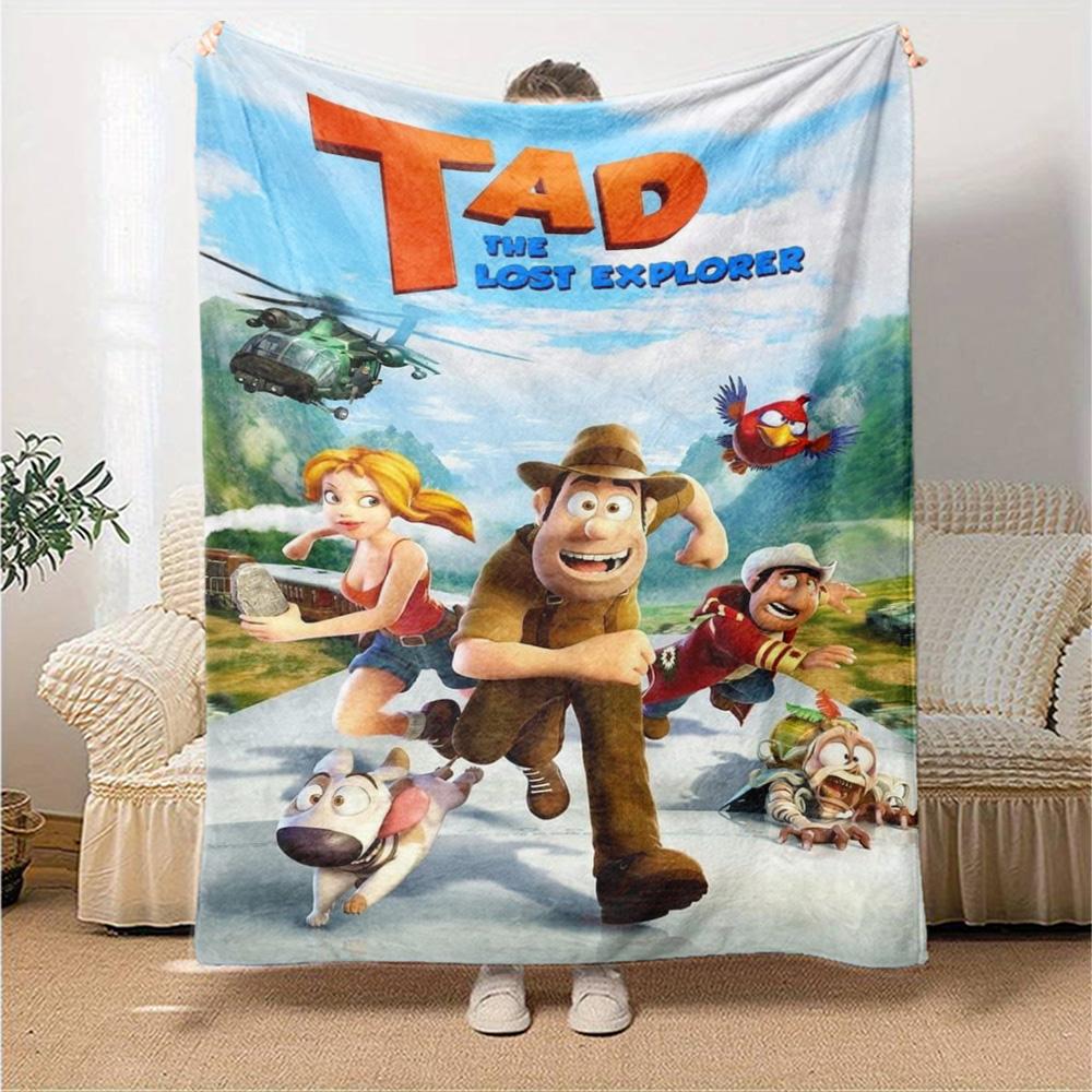 Tad, the Lost Explorer Print Flannel Blanket High Quality Warm Comfortable Cover for All Seasons Perfect for Gifts Home Decor