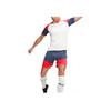 PUMA Color Block Logo Print V-Neck Short Sleeve T-Shirt Men tops White 658481-53