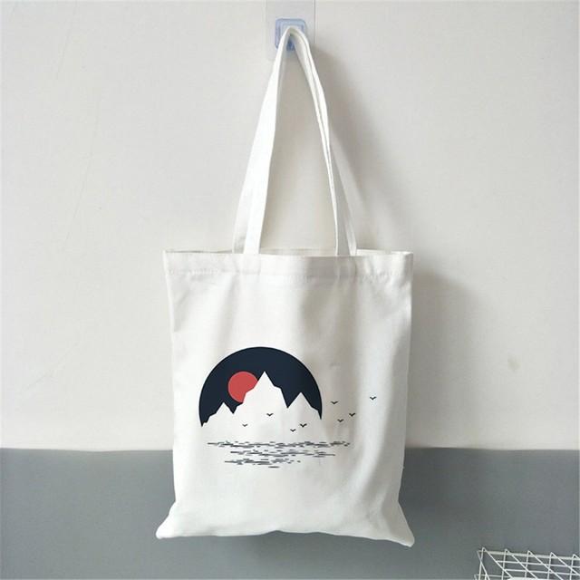 Fashion Women Shopper Bags Dark Forest Print Canvas Bag Handbag Messenger Eco Large Shoulder Bags Women Aesthetic Beach Bag